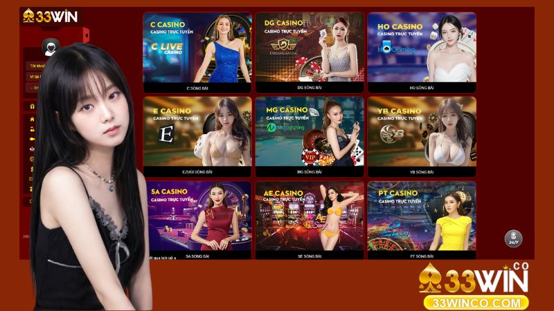 Những trò cược casino đẳng cấp của nhà cái 33Win